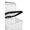 Lar Plastics Step-On Trash Can, 4 Gal, White (WH) ST.04 WH